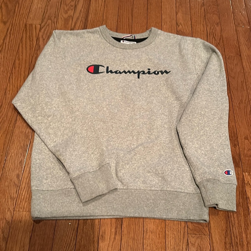 Champion crewneck sweatshirt grey men size medium